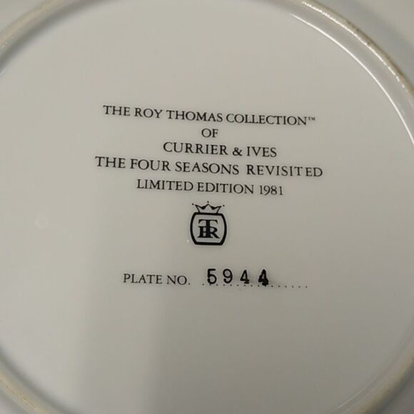 Vintage Roy Thomas Collection Currier & Ives 1981 Four Seasons 5944 - Picture 7 of 14